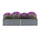 Garden Planter Galvanized Steel 240X80X45 Cm
