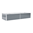 Garden Planter Galvanized Steel 240X80X45 Cm