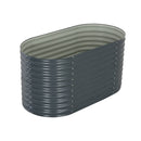 Garden Planter 160X80X81 Cm Galvanized Steel Grey