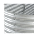 Garden Planter 240X80X81 Cm Galvanized Steel Silver