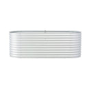 Garden Planter 240X80X81 Cm Galvanized Steel Silver