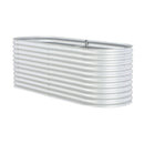 Garden Planter 240X80X81 Cm Galvanized Steel Silver
