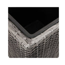 Garden Planter Set 3 Pcs Poly Rattan Grey