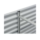 Garden Planter 240X80X81 Cm Galvanized Steel Silver