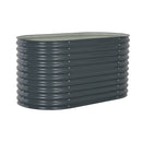 Garden Planter 160X80X81 Cm Galvanized Steel Grey