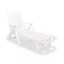Sun Lounger With Footrest Plastic