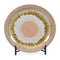 Glazed Plate Ceramic With Stand Pink Multi 457Mm