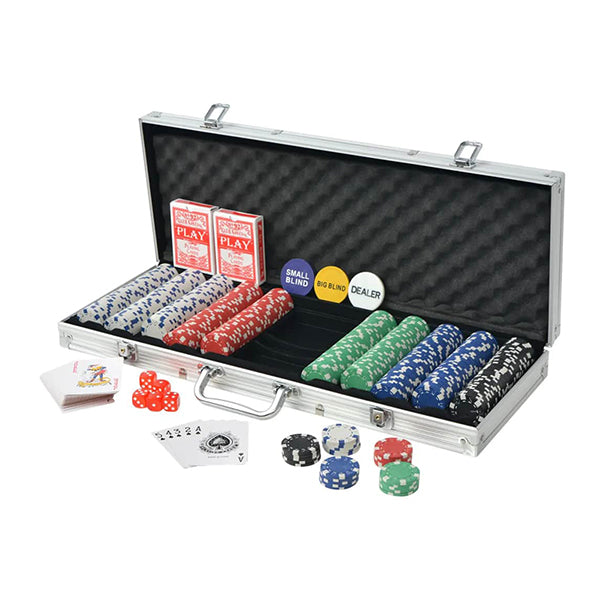 Poker Set With 500 Chips Aluminium