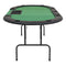 9 Player Folding Poker Table 3 Fold Oval Green