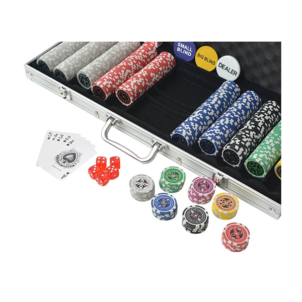 Poker Set With 500 Laser Chips Aluminium