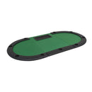9 Player Folding Poker Table 3 Fold Oval Green