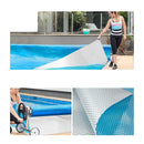 400 Micron Swimming Pool Roller Cover Combo Silver Blue