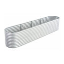 Garden Planter Galvanised Steel Silver