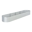 Garden Planter Galvanised Steel Silver