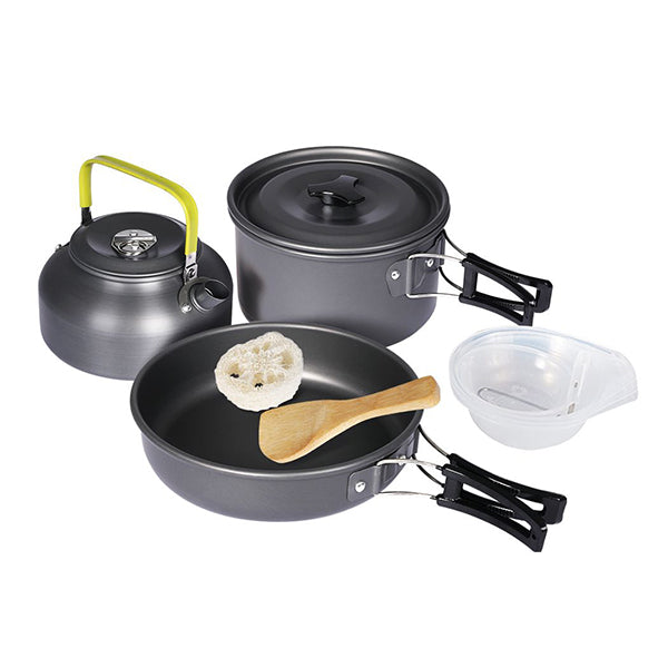 10 Pcs Camping Cookware Set Outdoor Cooking Pot Pan Portable Picnic