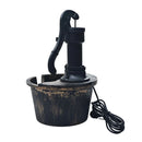 Garden Water Fountain Barrel With Pump
