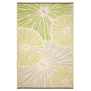 Citrus Lily Green Recycled Plastic Outdoor Rug and Mat