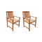 Garden Chairs 2 Pcs Solid Acacia Wood Brown