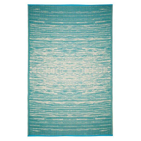 Brooklyn Teal Recycled Plastic Outdoor Rug and Mat