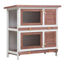 Outdoor Rabbit Hutch 4 Doors Wood