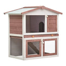 Outdoor Rabbit Hutch 3 Doors Wood