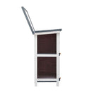 Outdoor Rabbit Hutch 4 Doors Grey Wood