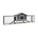 Rabbit Hutch 303X60X86 Cm Solid Pine And Fir Wood