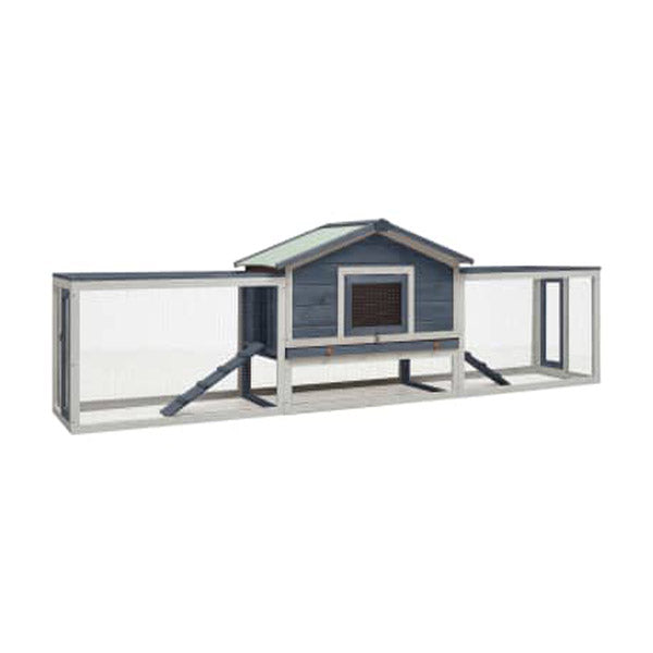 Rabbit Hutch 303X60X86 Cm Solid Pine And Fir Wood