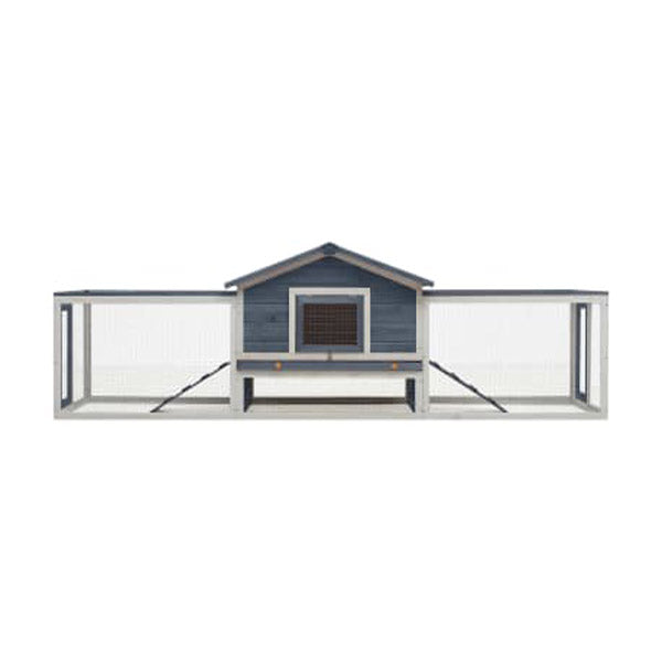 Rabbit Hutch 303X60X86 Cm Solid Pine And Fir Wood
