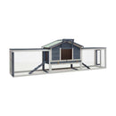Rabbit Hutch 303X60X86 Cm Solid Pine And Fir Wood
