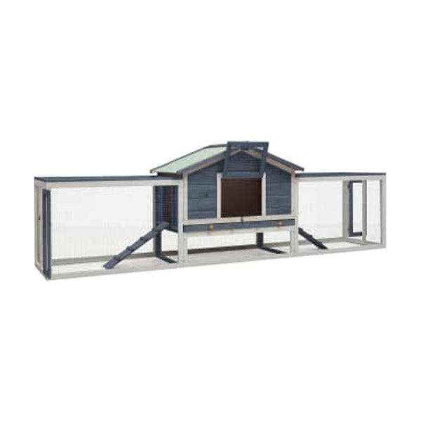 Rabbit Hutch 303X60X86 Cm Solid Pine And Fir Wood