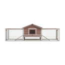 Rabbit Hutch 303X60X86 Cm Solid Pine And Fir Wood