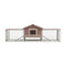 Rabbit Hutch 303X60X86 Cm Solid Pine And Fir Wood