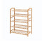 Bamboo Shoe Rack Storage Wooden Organizer Shelf Stand 5 Tiers Layers 70Cm