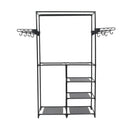 Clothes Rack Steel And Non Woven Fabric 87X44X158 Cm Black