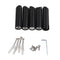 7 Bar Electric Heated Towel Rack Round Towel Rail Warmer Clothes Black