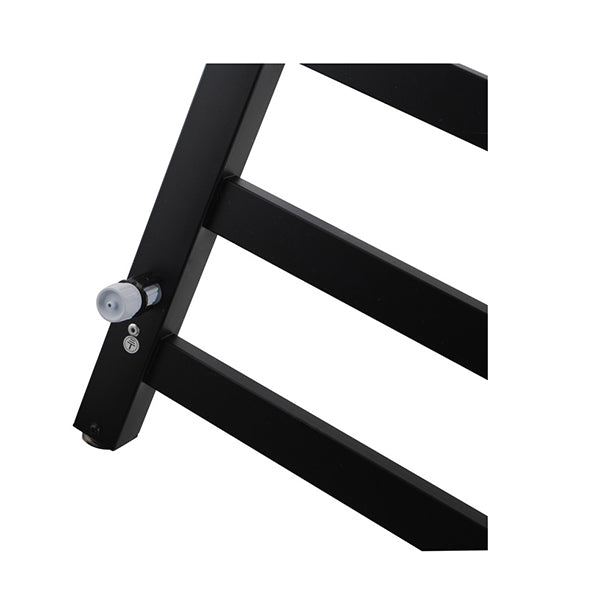 Black 912X620Mm Electric Heated Towel Rack Square 8 Bars
