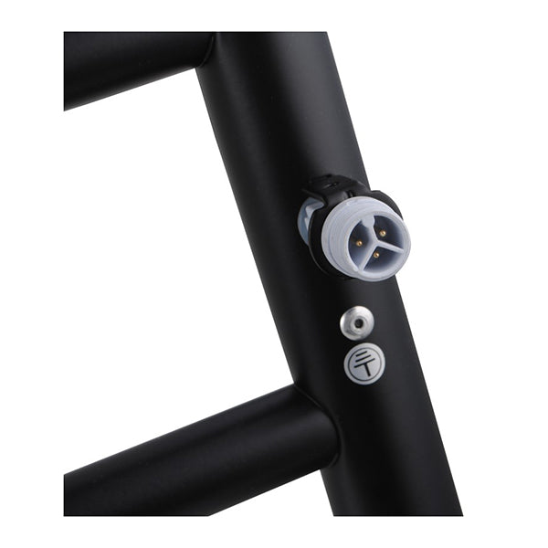 7 Bar Electric Heated Towel Rack Round Towel Rail Warmer Clothes Black