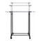 Adjustable Clothes Rack 4 Castors 2 Hanging Rails