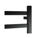Black 912X620Mm Electric Heated Towel Rack Square 8 Bars