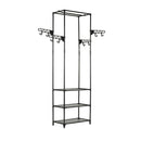 Clothes Rack Steel And Non Woven Fabric 55 X 28 X 175 Cm Black
