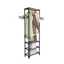 Clothes Rack Steel And Non Woven Fabric 55 X 28 X 175 Cm Black