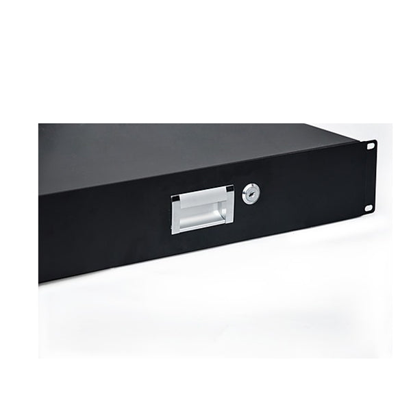 19 Inch Rack Mount 2U Steel Plate Dj Drawer Equipment Cabinet Lockable