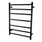 7 Bar Electric Heated Towel Rack Round Towel Rail Warmer Clothes Black