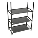 Clothes Rack Steel And Non Woven Fabric 55 X 28 X 175 Cm Black