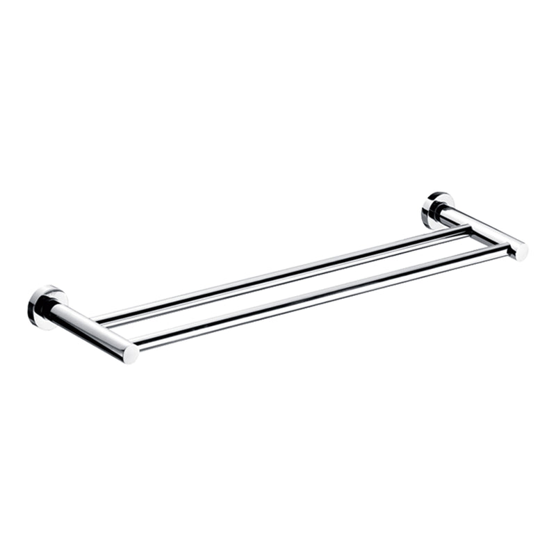 Bathroom Double Classic Chrome Towel Bar Rail