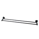 800Mm Double Towel Rail Rack Bar Cut To Size Black Round Towel Holder