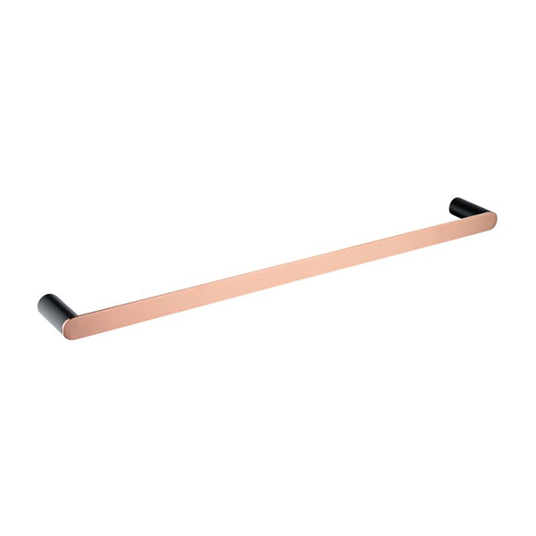 Black And Rose Gold Towel Rail 600 Mm Stainless Steel 304 Wall Mounted