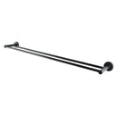 800Mm Double Towel Rail Rack Bar Cut To Size Black Round Towel Holder