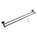 800Mm Double Towel Rail Rack Bar Cut To Size Black Round Towel Holder